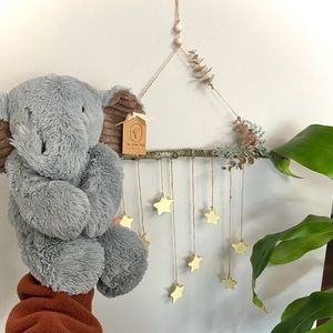 Handmade Ceramic Star Wall Hanging &Plush Elephant